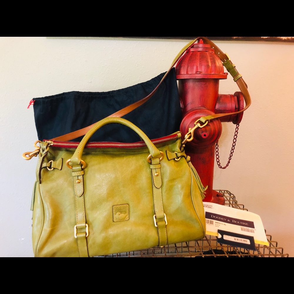 DOONEY AND BOURKE LARGE FLORENTINE SATCHEL BAG